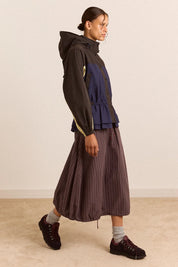 DAMSON MADDER  LAINEY MIDI MERLOT SKIRT