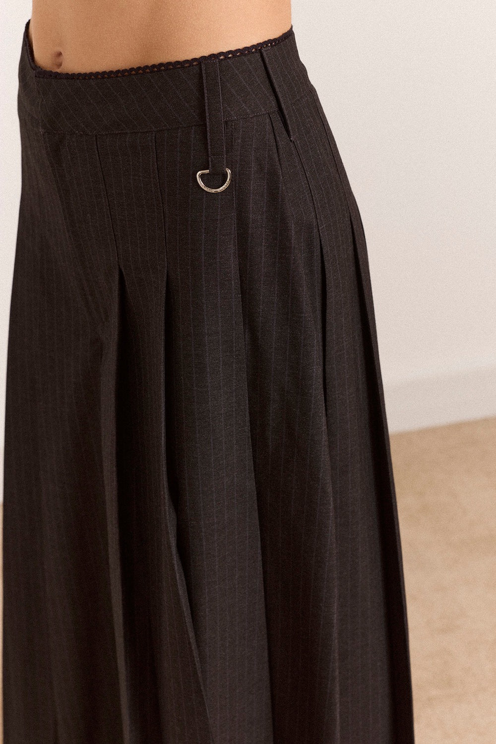 DAMSON MADDER WINONA CULOTTE NAVY PINSTRIPE