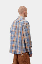 CARHARTT WIP TUNICK CHECK GENTLE BLUE
