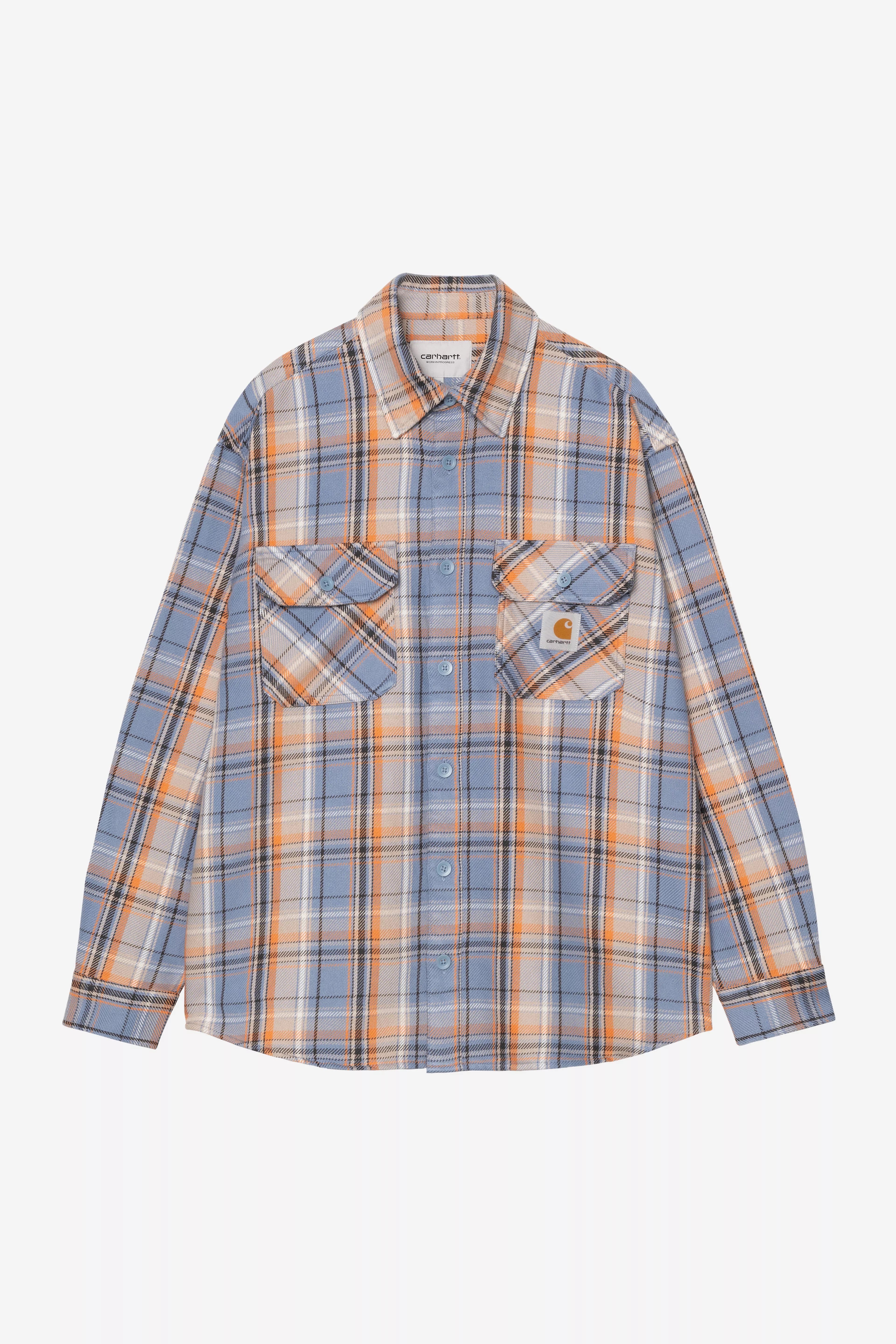 CARHARTT WIP TUNICK CHECK GENTLE BLUE