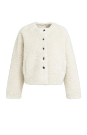 YAYA FAUX FUR SHORT BLEACHED SAND BEIGE