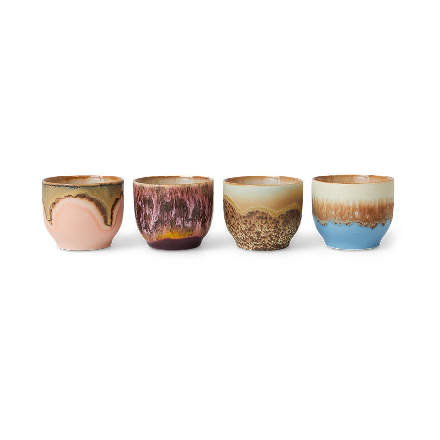 H.K LIVING  CAFE CUPS 4 LAGOON