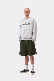 CARHARTT WIP SWEAT ASH HEATHER/COZY PURPLE