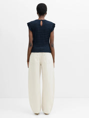 FRENCH CONNECTION  ZINNIA TEXTURED NEW NAVY