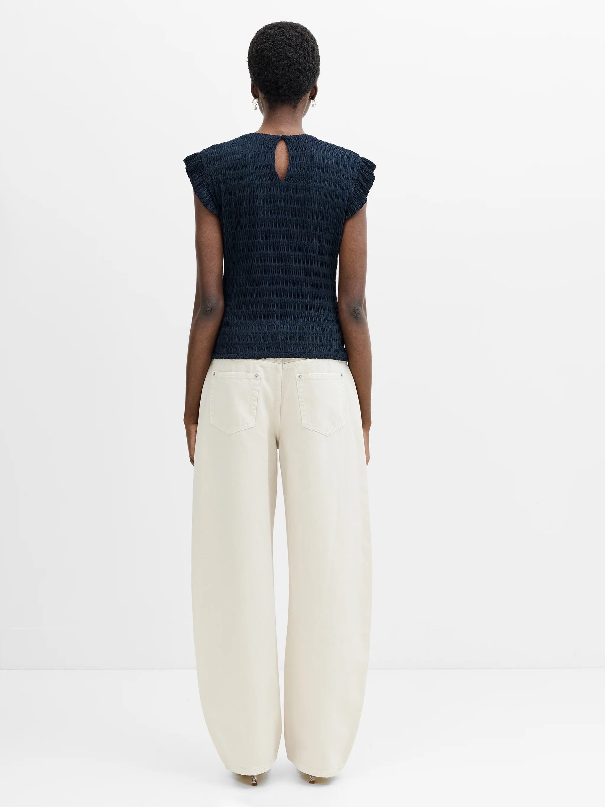 FRENCH CONNECTION  ZINNIA TEXTURED NEW NAVY