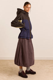 DAMSON MADDER  LAINEY MIDI MERLOT SKIRT