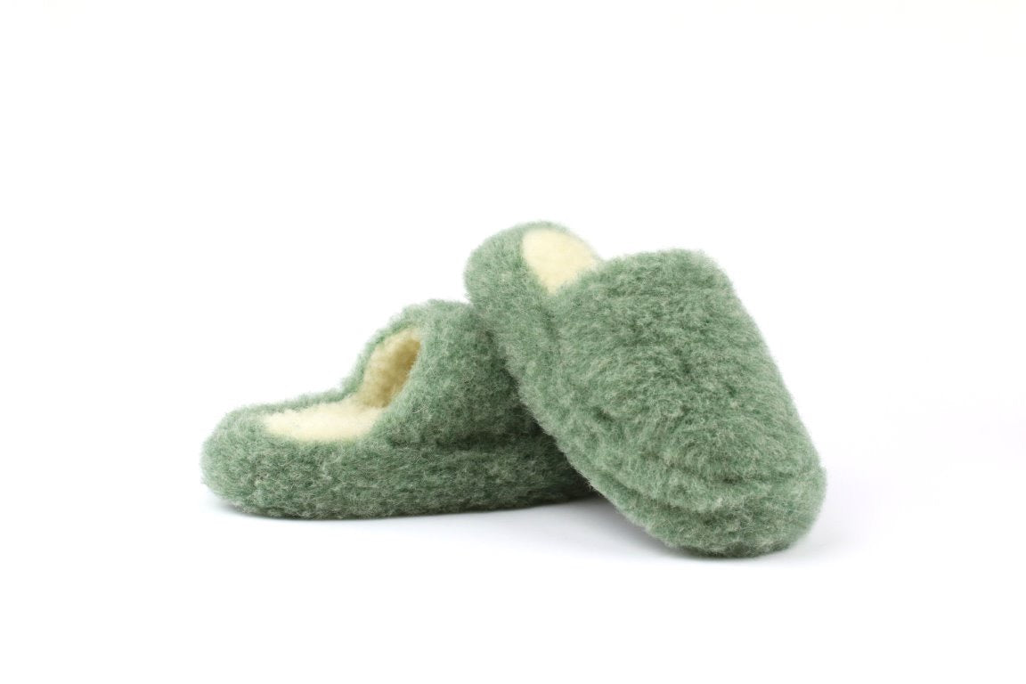 YOKO WOOL MULE SLIPPER Green