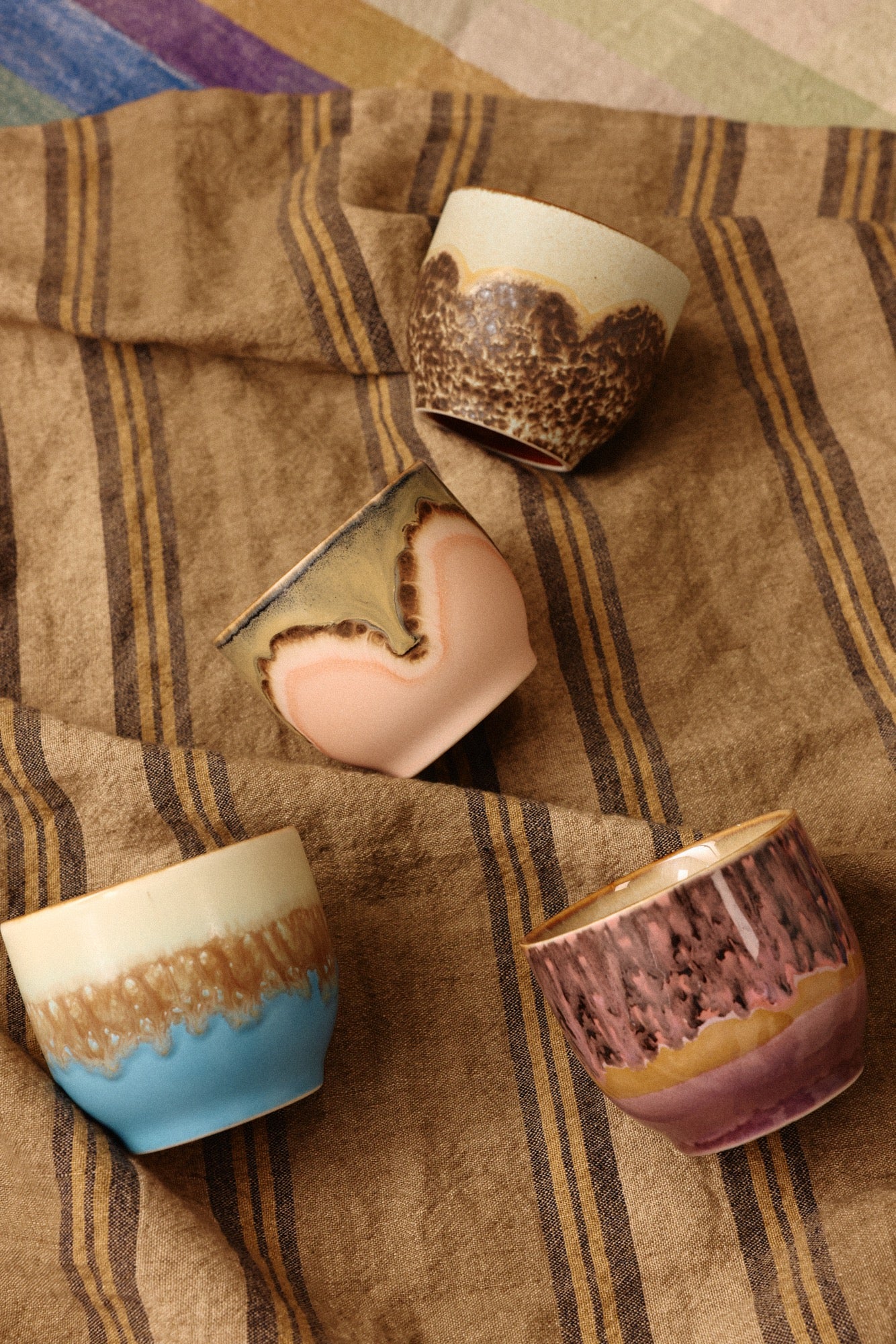 H.K LIVING  CAFE CUPS 4 LAGOON