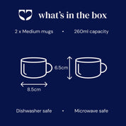 KINDRED RUE MUGS  INDIGO BLUE