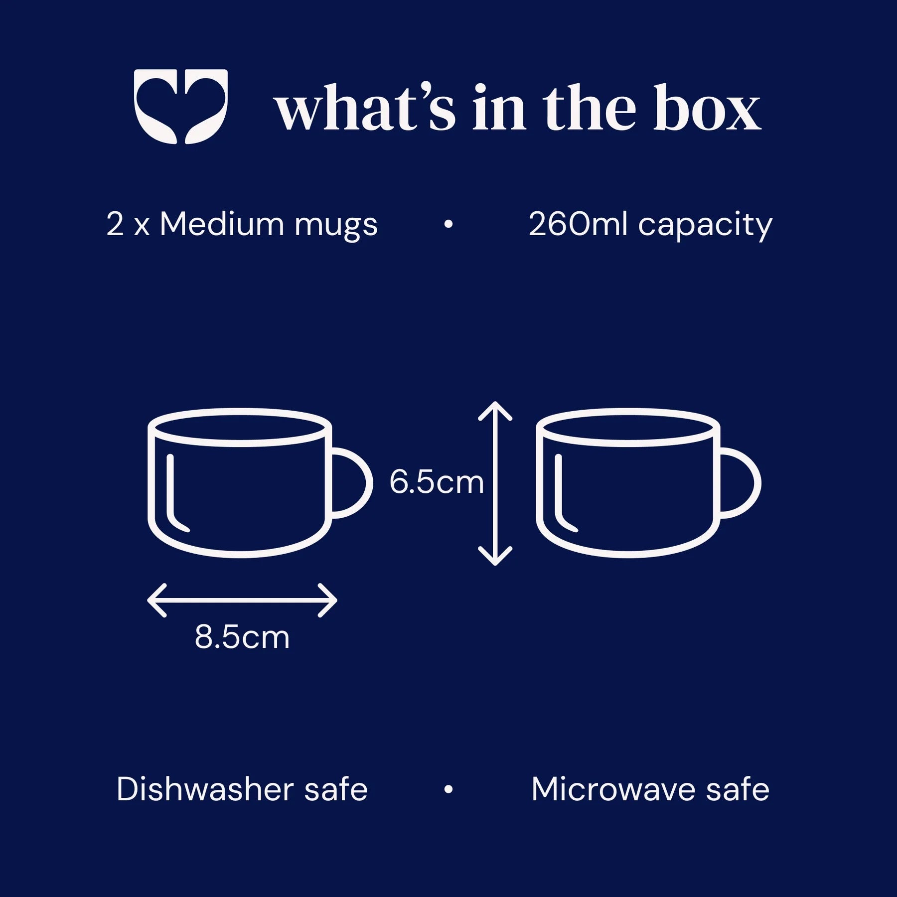 KINDRED RUE MUGS  INDIGO BLUE