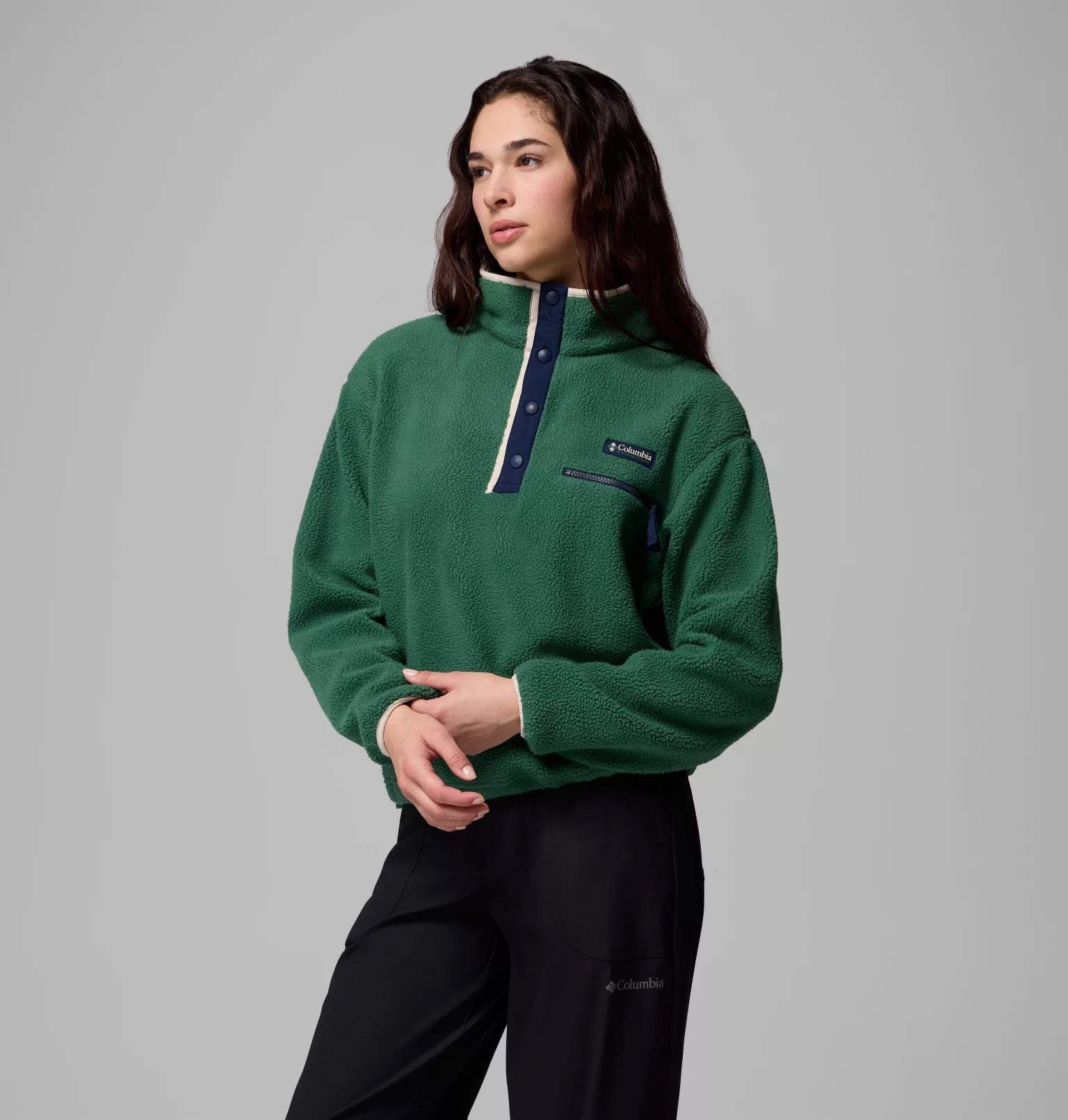 COLUMBIA HELVETIA II CROP RAIN FOREST FLEECE