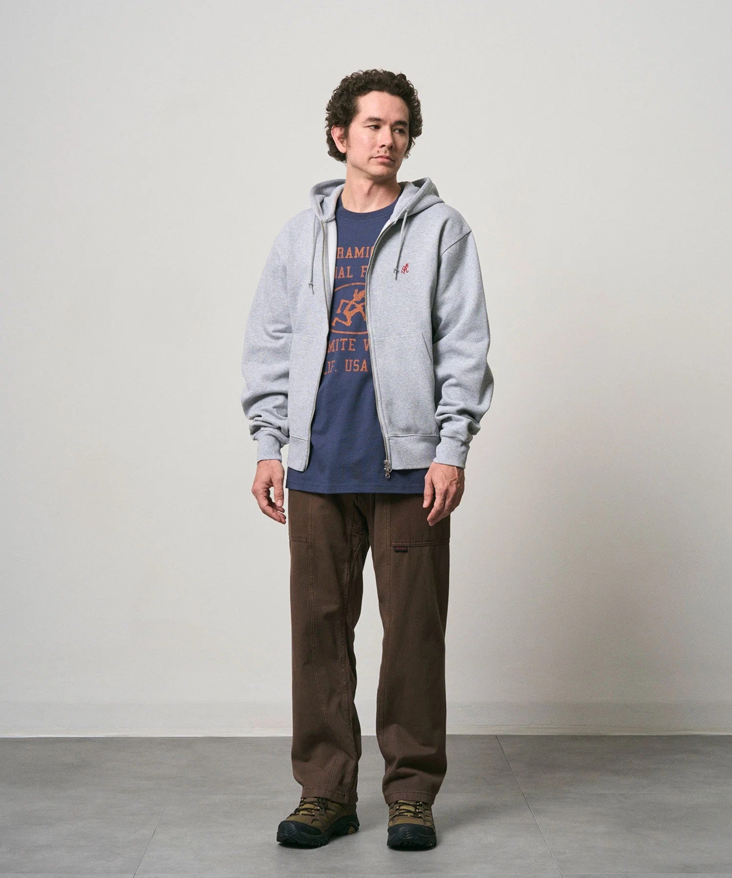 GRAMICCI  ONE POINT ZIP HOOD GREY HEATHER