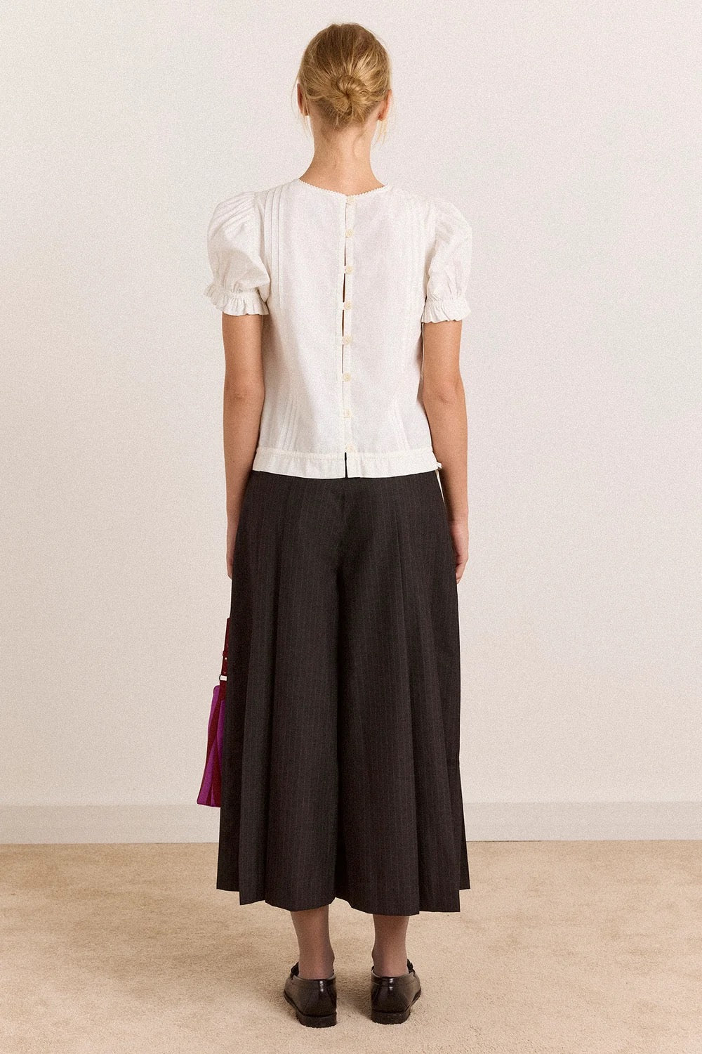 DAMSON MADDER WINONA CULOTTE NAVY PINSTRIPE