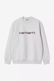 CARHARTT WIP SWEAT ASH HEATHER/COZY PURPLE
