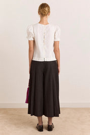DAMSON MADDER WINONA CULOTTE NAVY PINSTRIPE