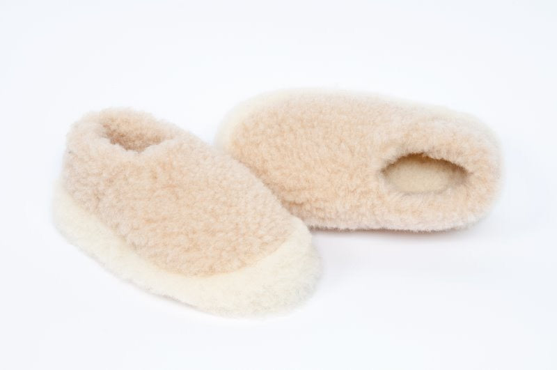 YOKO WOOL FULL SLIPPERS Beige