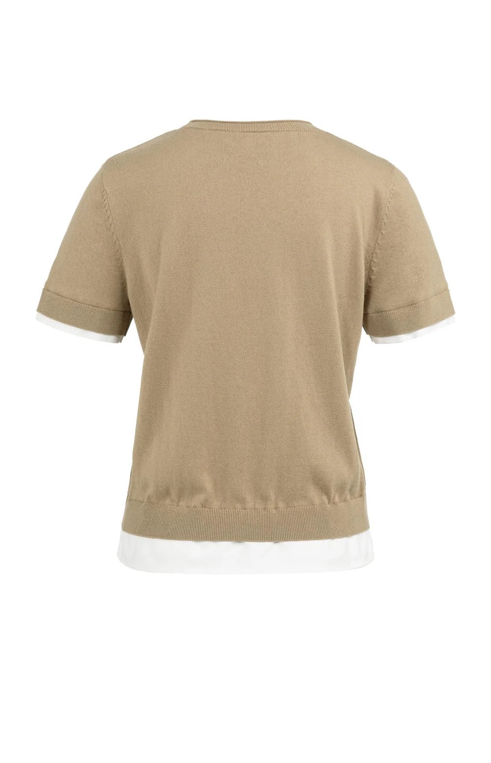 YAYA KNITTED TEE KHAKI GREEN
