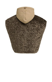 YAYA REVERS FAUX FUR BODY SLATE BLACK BROWN