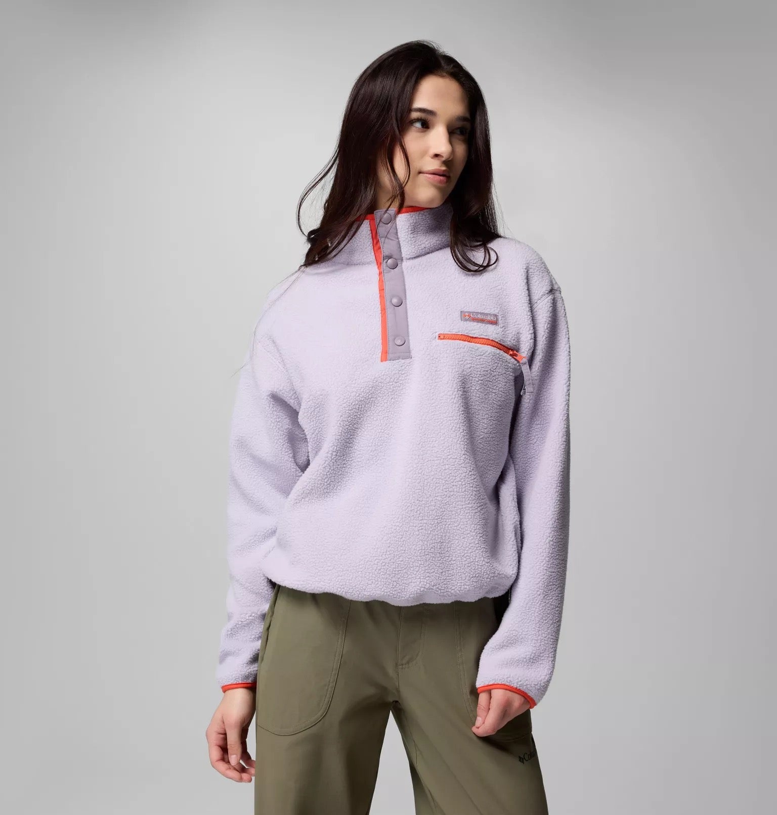COLUMBIA  HELVETIA II CROP LAVENDER PEARL FLEECE
