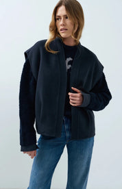 YAYA BODY WARMER CAT BLACK MELANGE