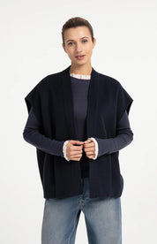 YAYA BODY WARMER CAT BLACK MELANGE