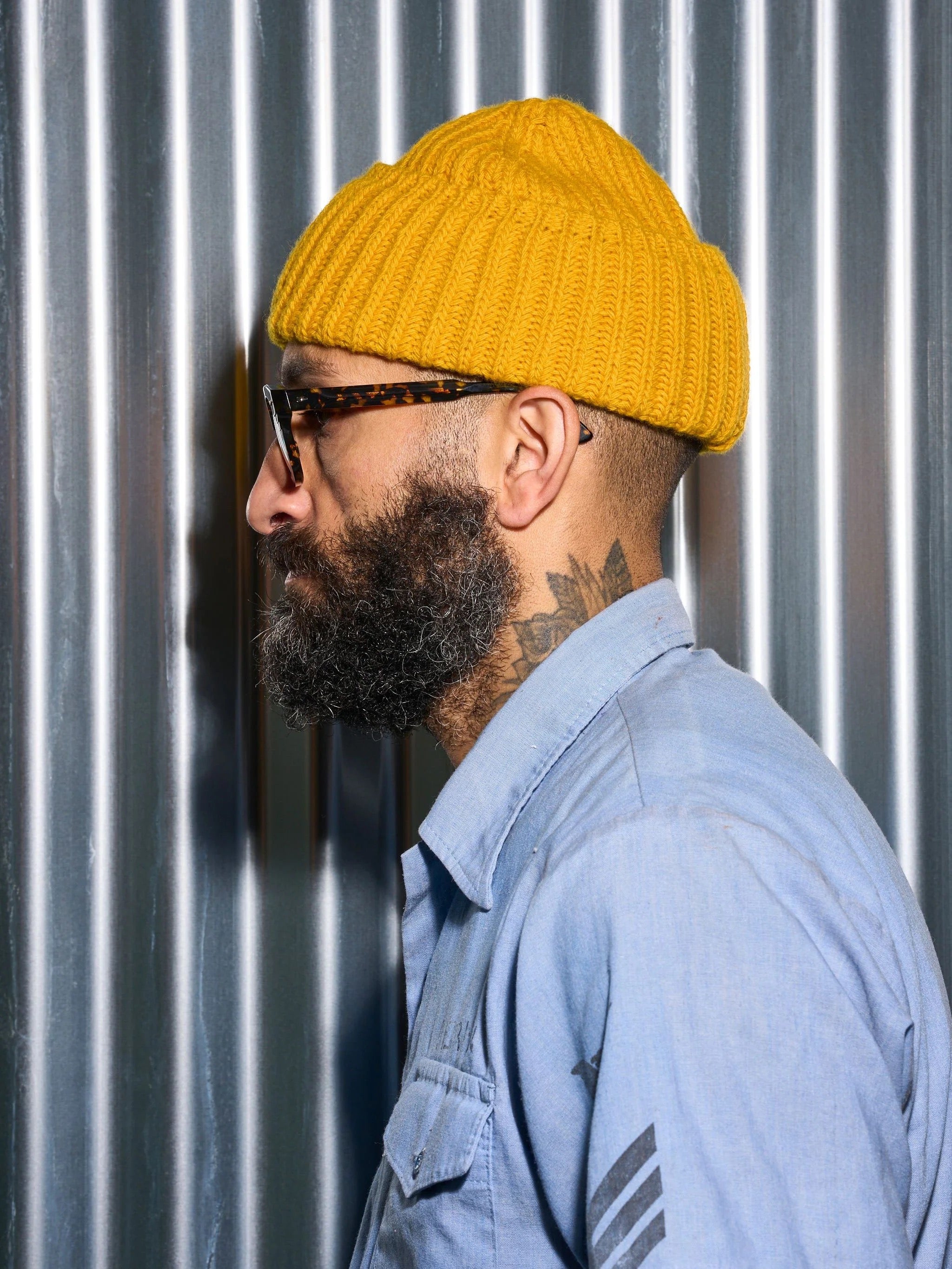IVY ELLIS COUSTEAU BEANIE OLD GOLD
