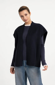 YAYA BODY WARMER CAT BLACK MELANGE
