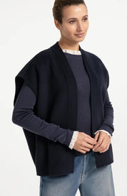 YAYA BODY WARMER CAT BLACK MELANGE