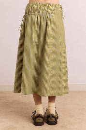 DAMSON MADDER CASPIA MIDI SKIRT BASIL
