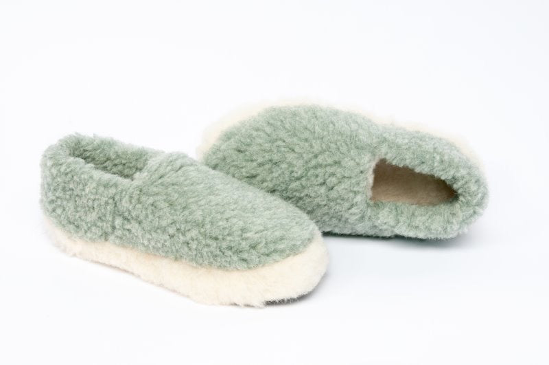 YOKO WOOL FULL SLIPPERS Green