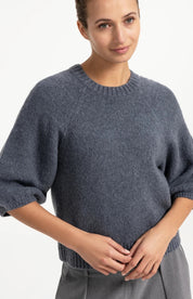 YAYA TEXTURE SLEEVE ARCTIC SEAL GREY MELANGE