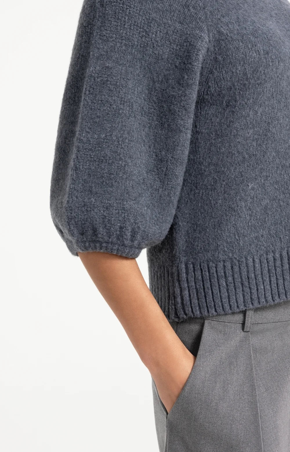 YAYA TEXTURE SLEEVE ARCTIC SEAL GREY MELANGE