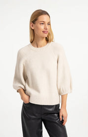 YAYA TEXTURE SLEEVE OFF WHITE MELANGE