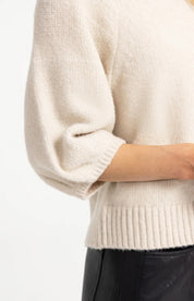 YAYA TEXTURE SLEEVE OFF WHITE MELANGE