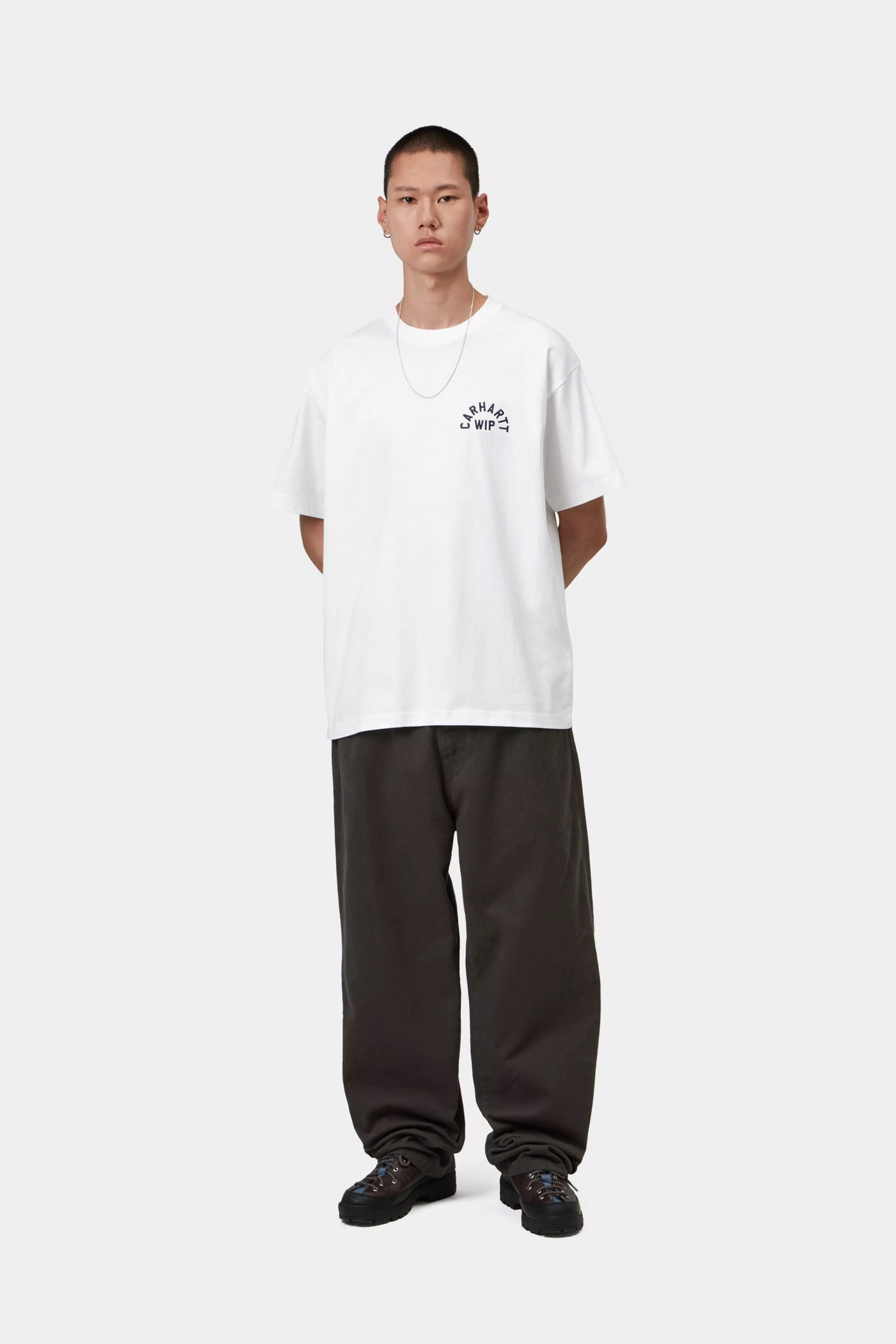 CARHARTT WIP  ARCH SCRIPT WHITE/DARK NAVY