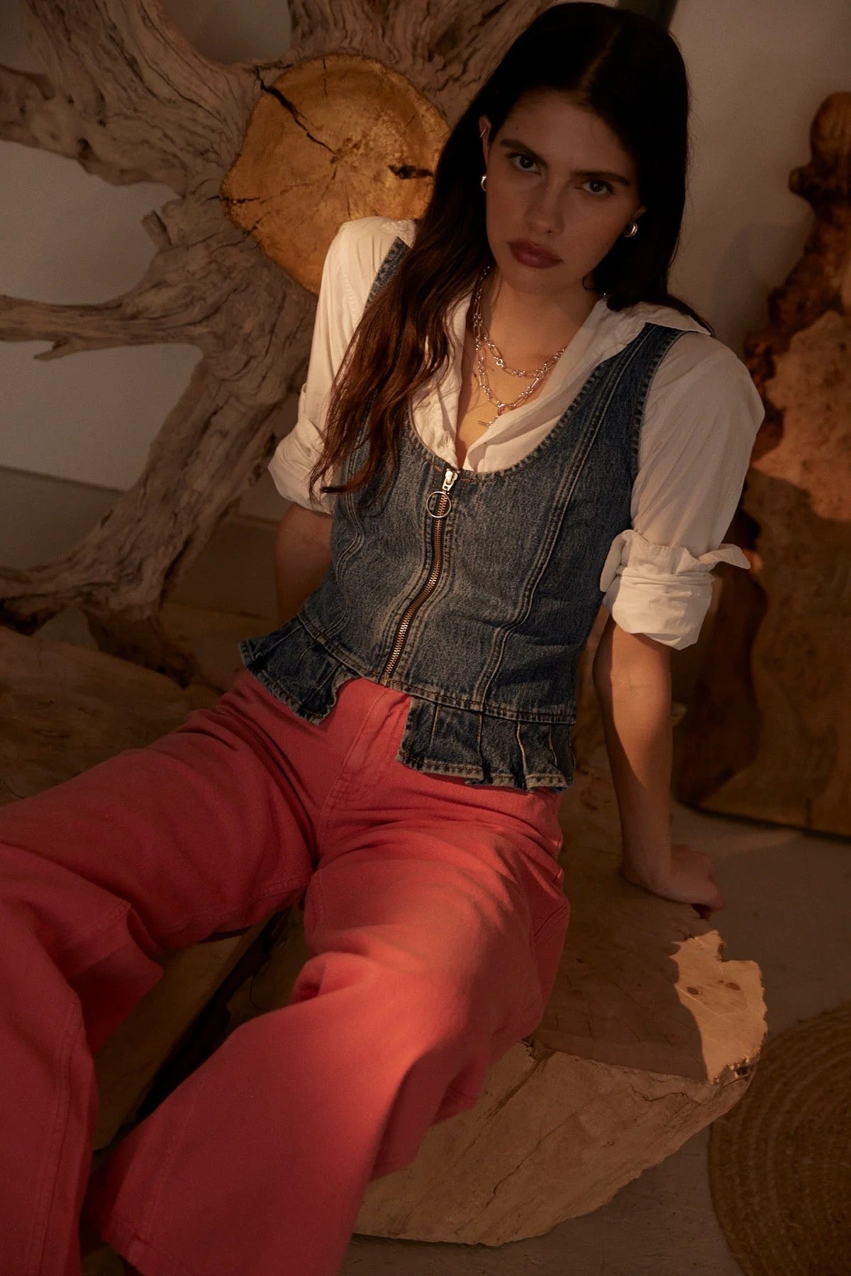 SEVENTY+MOCHI  SYLVIE DENIM TOP