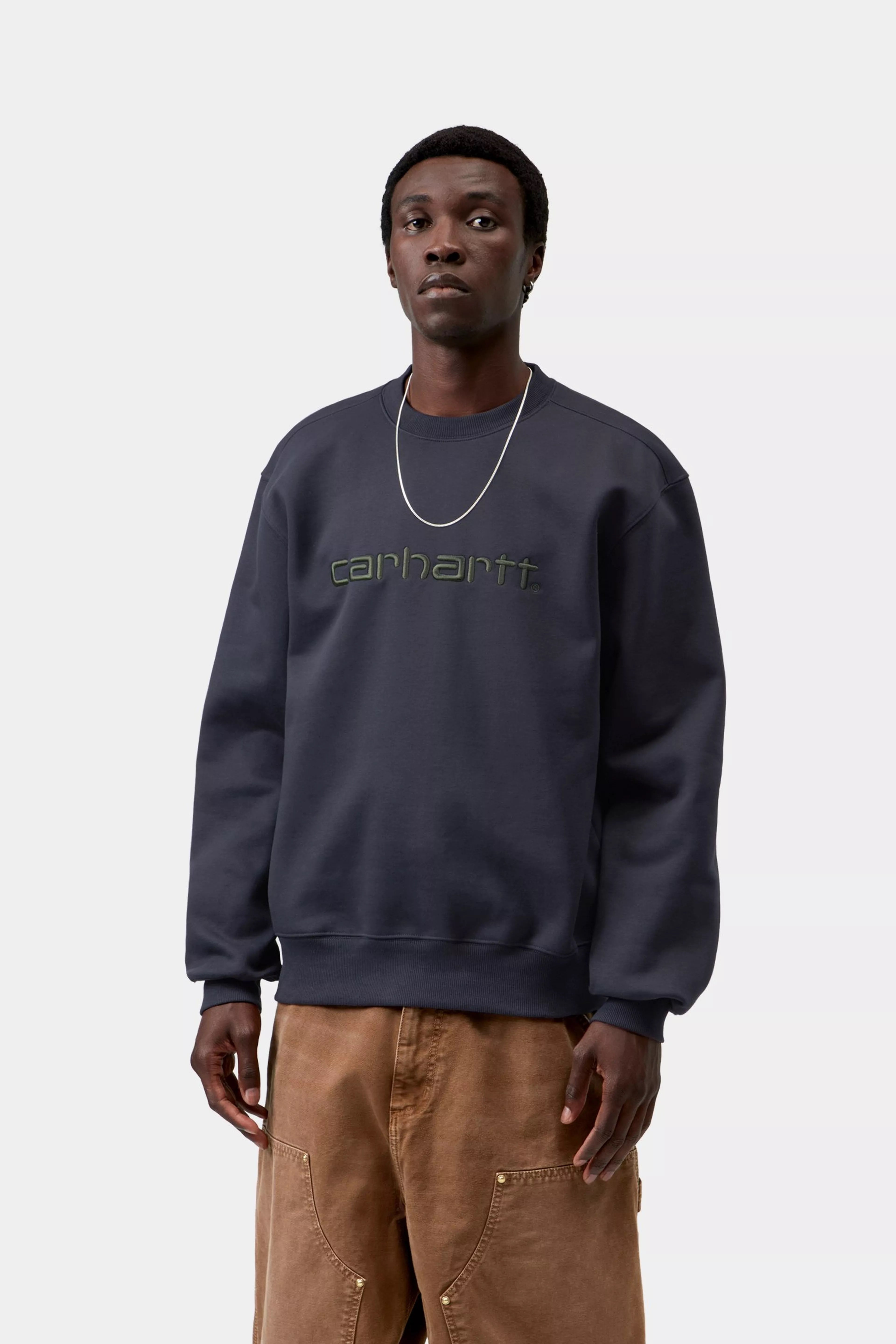 CARHARTT WIP SWEAT DARK NAVY/SCARAB