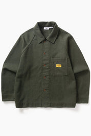 SERVICE WORKS  FLANNEL O SHIRT FOREST
