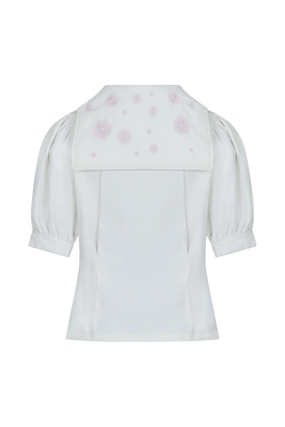 SEVENTY+MOCHI CASSIE SAILOR COLLAR WHITE EMBROID