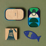TINNED GOODS BOTTLE OPENER BLOCK DESIGN