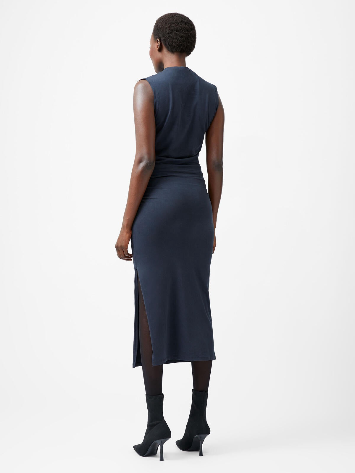 FRENCH CONNECTION RALLIE CROSS NAVY DRESS