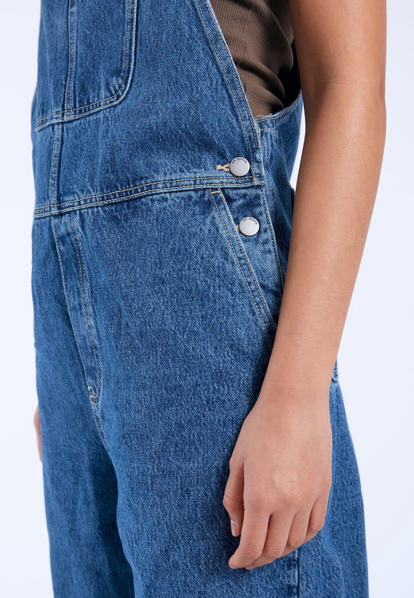 DR DENIM LYDIA DUNGAREES STREAM MID RETRO