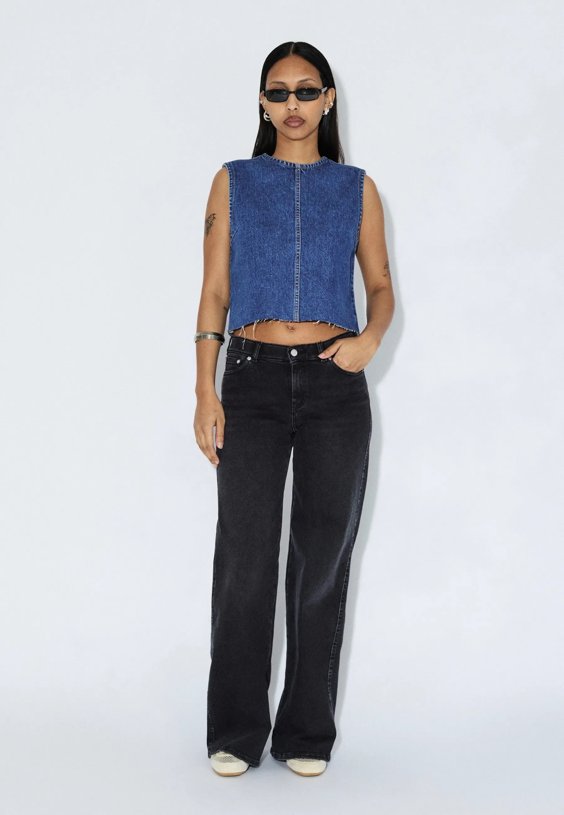 DR DENIM ERIN TOP HAZE MID RETRO