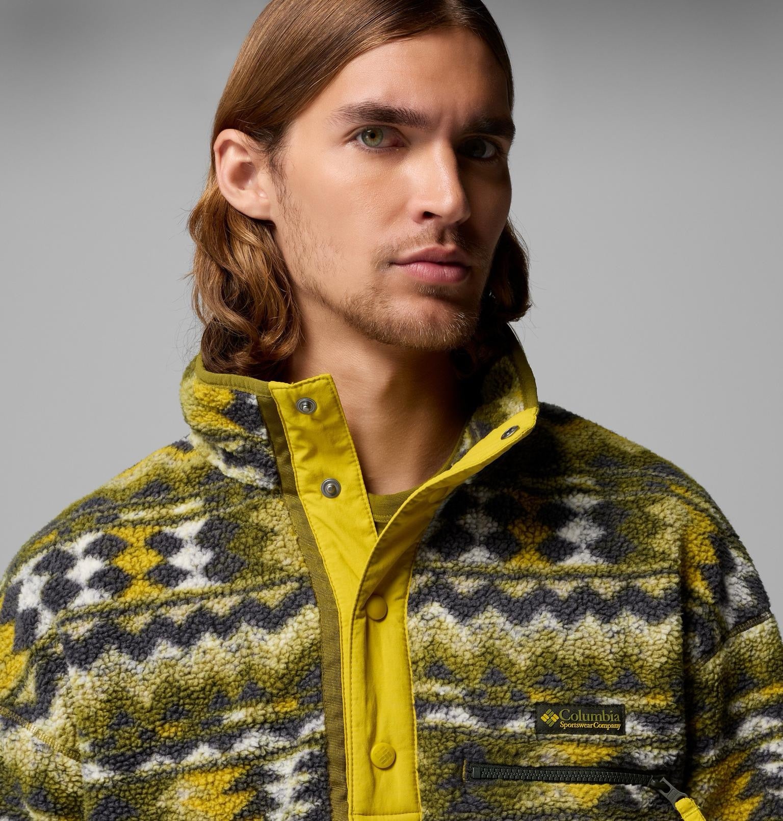 COLUMBIA  HELVETIA II PRINT  MOSSY GREEN