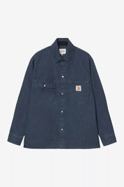 CARHARTT WIP PARRISH O SHIRT BLUE STONE WASH