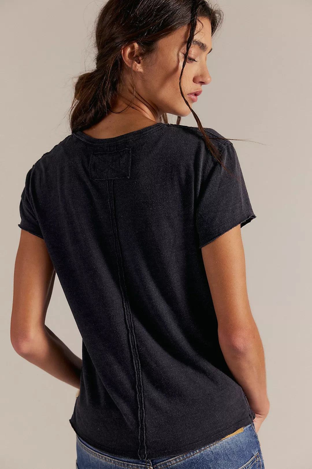 FREE PEOPLE NOVA TEE Black