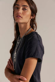 FREE PEOPLE NOVA TEE Black