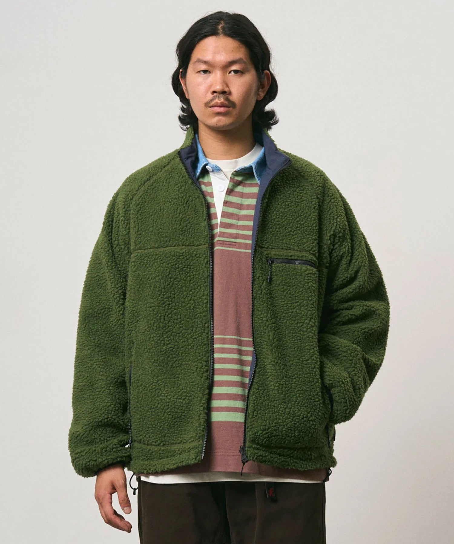 GRAMICCI SHERPA FLEECE OLIVE/NAVY