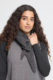 ICHI  SC DARK GREY MELANGE SCARF