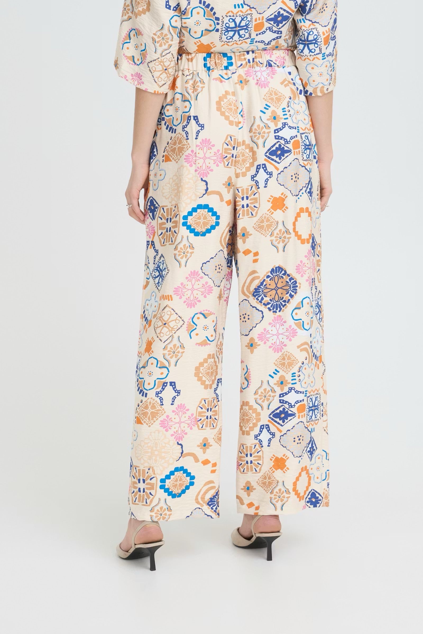 ICHI  IHLANCIE PA GRAPHIC TILE PANT